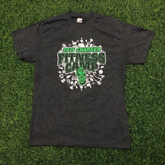 Men's Grey 2015 Charger Fitness Camp Graphic Tee - Picture 1 of 3